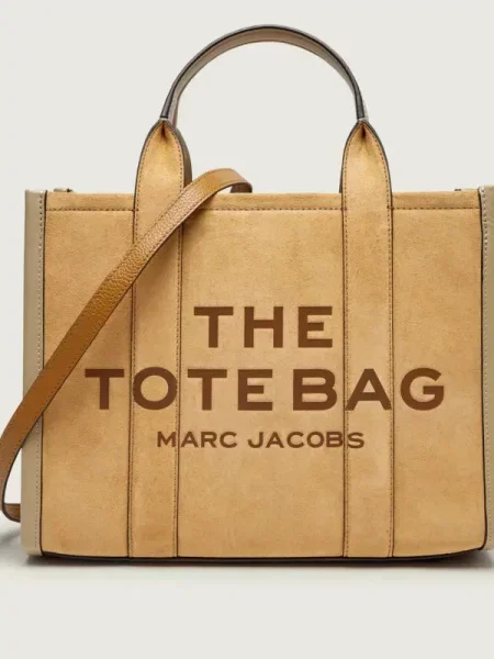 Marc Jacobs Geantă shopper The Suede Medium Tote Bag | piele întoarsă bej