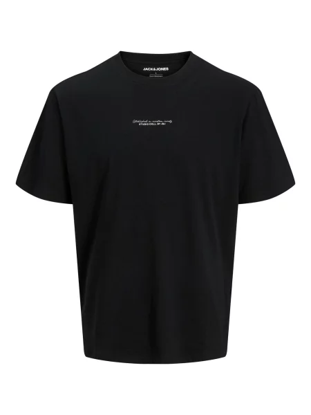 JACK & JONES Tricou Rikkie negru alb