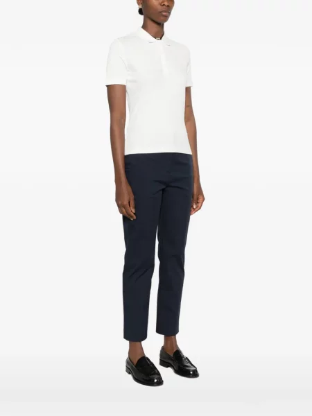 Top Gant cu broderie tricotate alb
