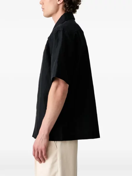 Gulerat cămașă Fred Perry cu broderie negru
