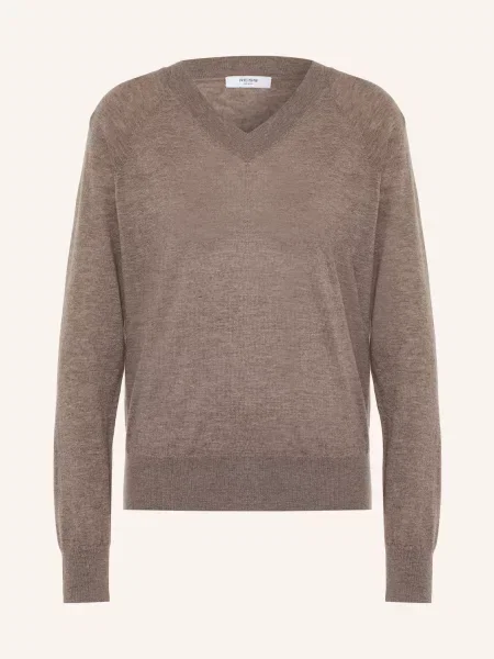 Reiss Svetr Paris Z Merino Vlny hnědá
