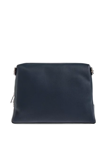 Kožna crossbody torba Fendi plava