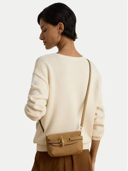 Kabelka LAUREN RALPH LAUREN hnědá