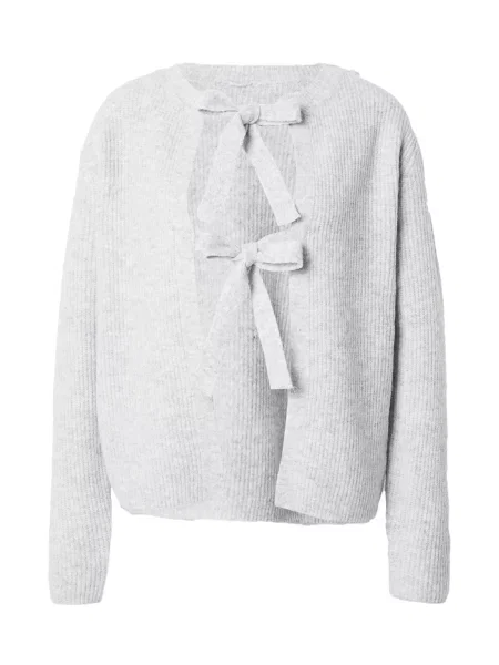 PIECES Geacă tricotată SILLY deschis gri