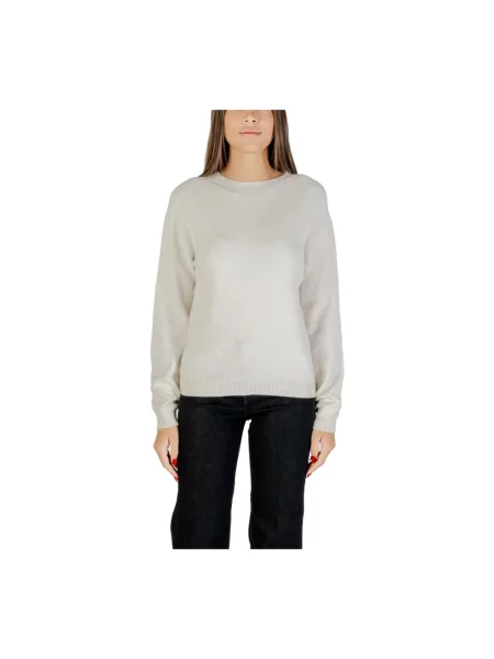 Dzianinowy sweter Liu Jo z długim rękawem biały