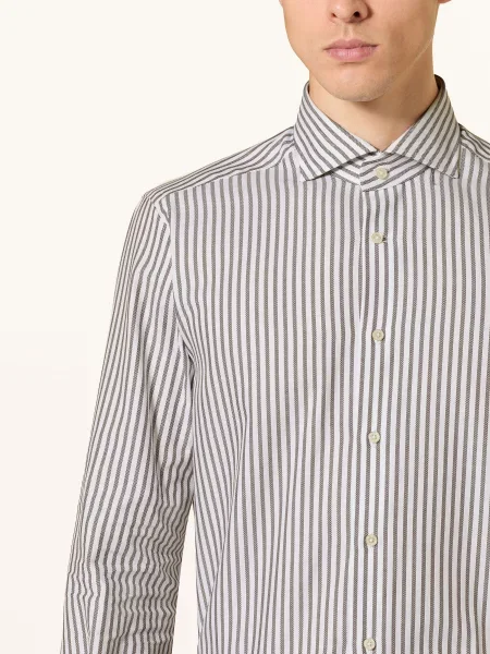 Windsor. Košile Trivo Shaped Fit tmavě hnědá bílá