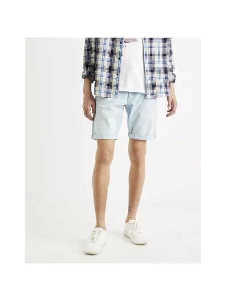 Džínové šortky Celio šedé