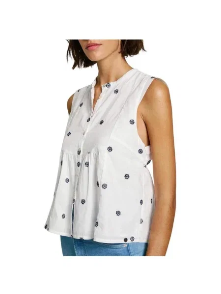 Top Pepe Jeans alb