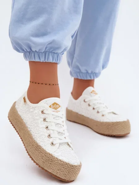 Espadrile Lee Cooper alb