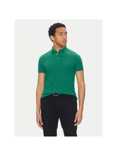 Tommy Hilfiger Polo majica Slim Fit zelena