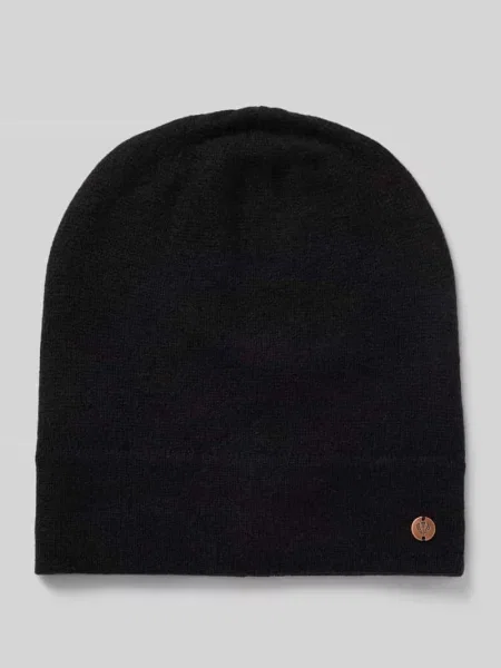 Czapka beanie z czystego kaszmiru Fraas czarna
