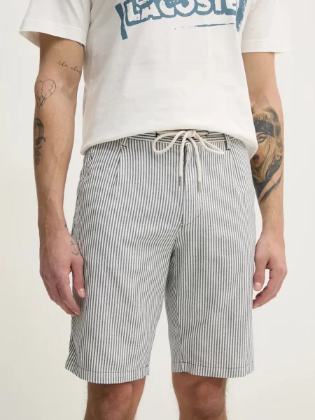 Joop! pantaloni scurți din amestec de in bărbați alb