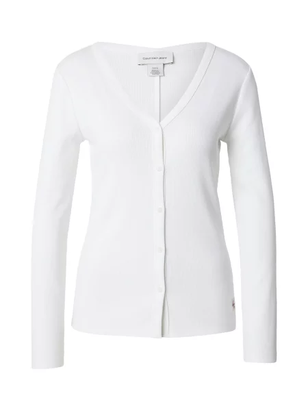 Calvin Klein Jeans Geacă tricotată alb