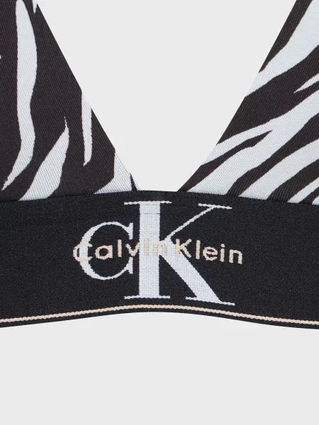 Бюстгальтер с треугольными чашками Calvin Klein с принтом