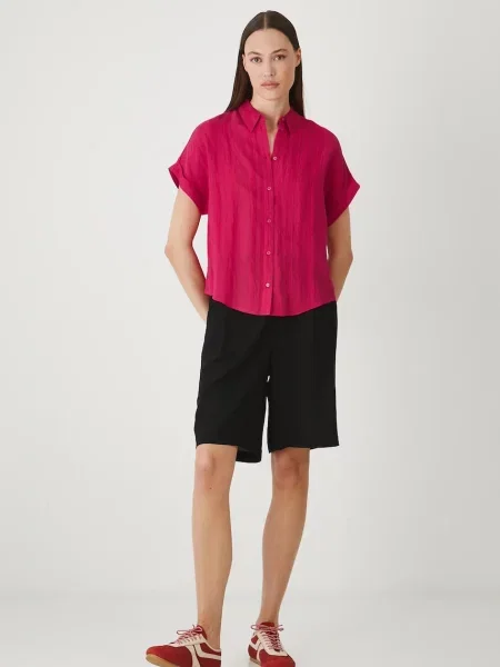 Košile Medicine regular s klasickým límcem červená