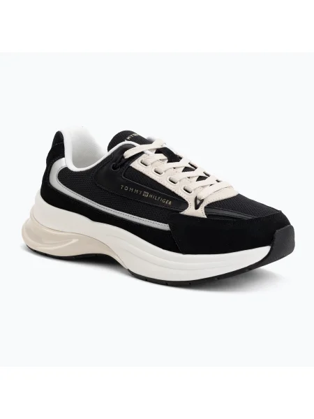 Pantofi sport pentru femei Tommy Hulfiger Sporty Chic Runner black negru