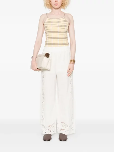 Панталон Alice + Olivia бяло