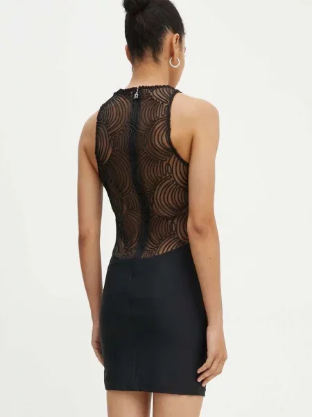 Сукня Rotate Stretchy Mini Dress mini облягаюча чорний