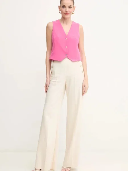 Безрукавка Morgan CFLO однобортна CFLO рожевий