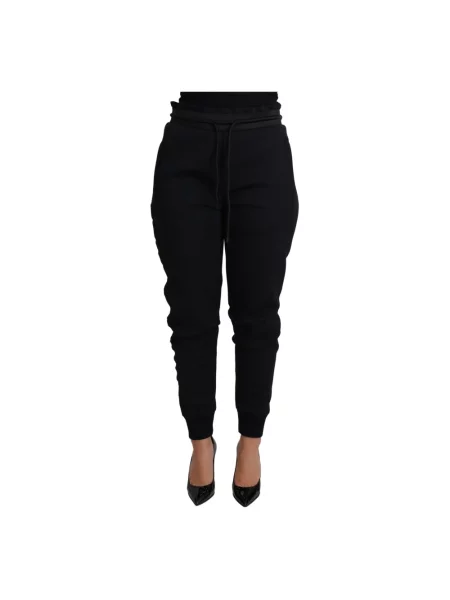 Joggery Dolce And Gabbana z logo czarne