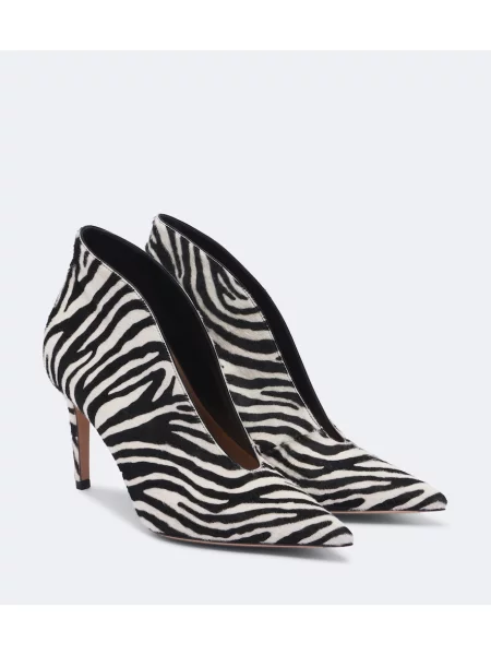 Pantofi cu toc Gianvito Rossi din piele cu imagine cu model zebră