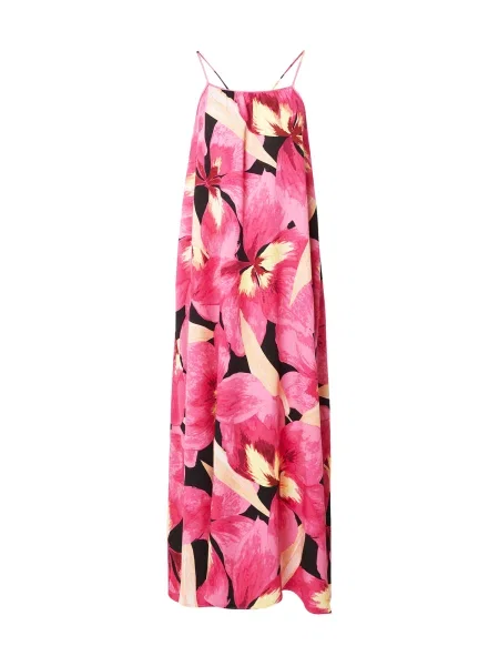 ONLY Rochie ONLALMA galben deschis / roz / magenta negru