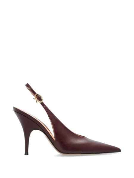 Pantofi cu toc Gianvito Rossi slingback roșu
