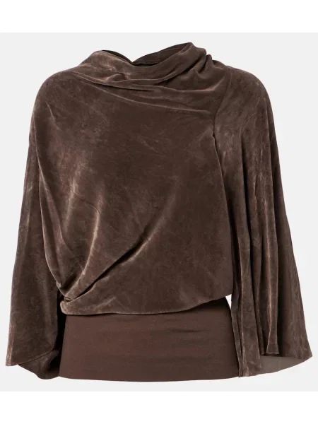 Top Rick Owens drapat maro
