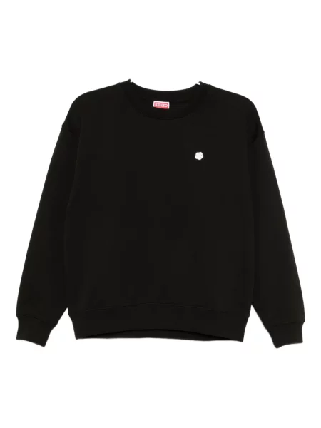 Hanorac Kenzo cu broderie cu model floral negru