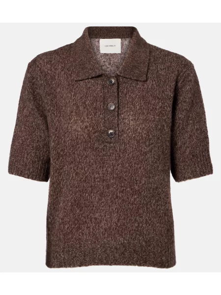 Pulover Lisa Yang de mătase maro