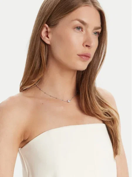 Swarovski Колие Una сребрист