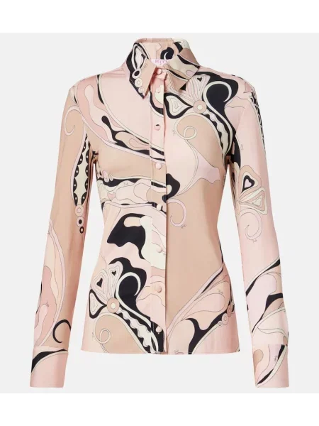 Cămașă Pucci din satin roz