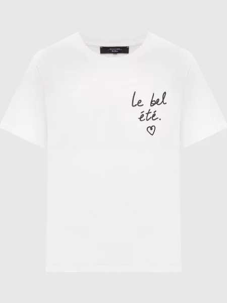 Футболка BORA з вишивкою Max Mara Weekend біла