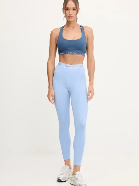 Calvin Klein Performance legginsy treningowe z nadrukiem niebieski