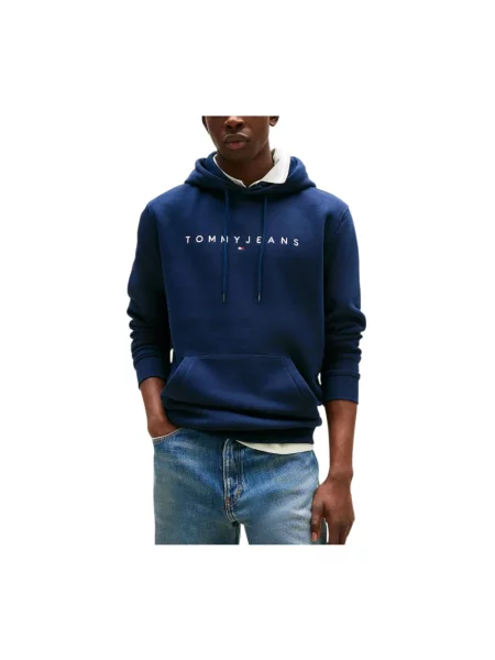Bluza z kapturem Tommy Hilfiger z logo niebieska