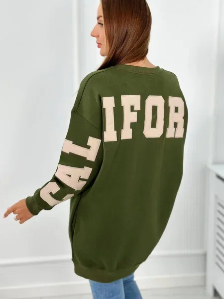 Hanorac Kesi cu inscripții kaki