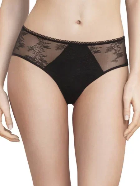 Кружевные трусики бразилиана чорні