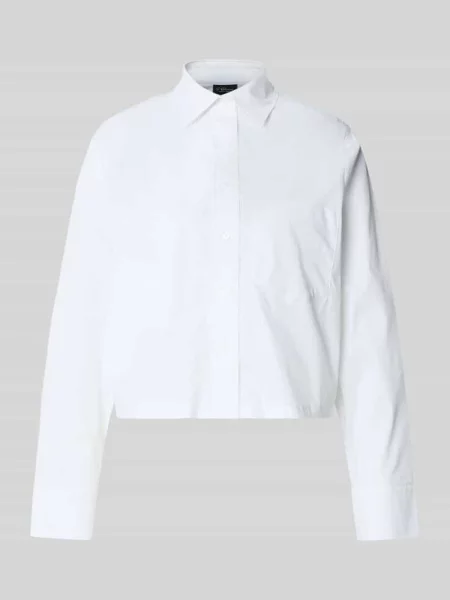 Koszula o kroju boxy fit z mieszanki bawełny S.oliver Black Label biała