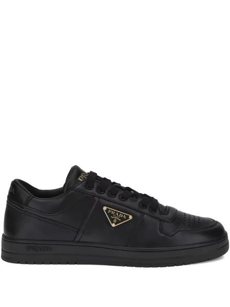 Sneakerși Prada din piele cu autograf negru