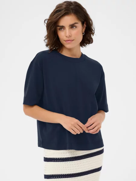 Kaffe Tricou KAAnnie închis albastru