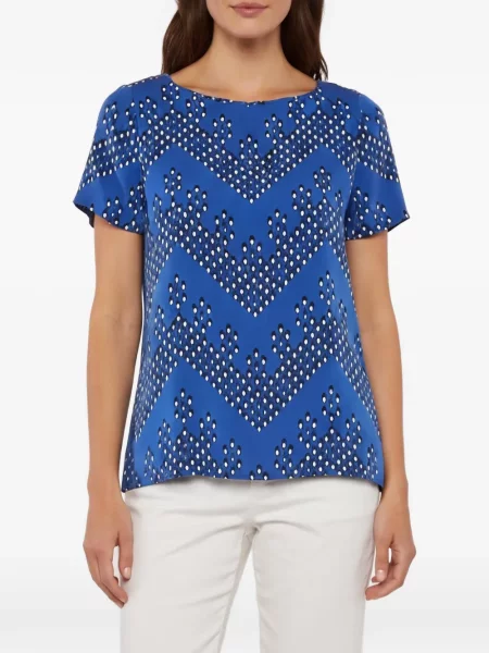 Rövid blúz Dvf Diane Von Furstenberg kék