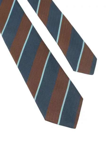 Cravată Paul Smith cu model herringbone albastru