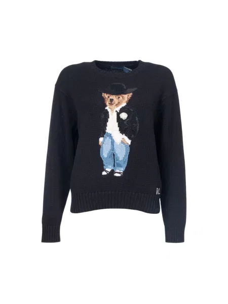 Dzianinowy sweter Polo Ralph Lauren czarny
