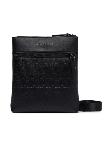 Armani Exchange kabelka pánska z imitácie kože čierna