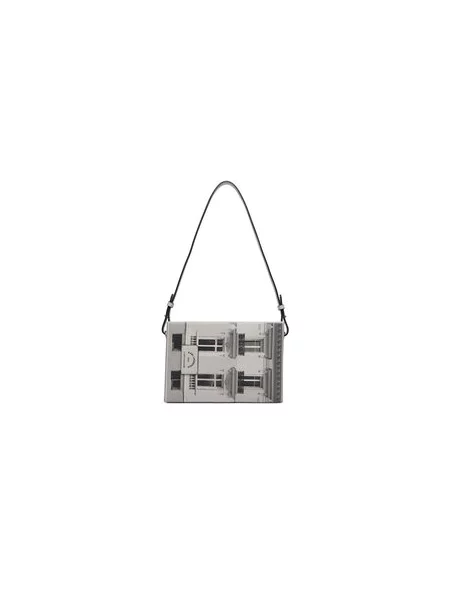 Karl Lagerfeld Pismo torbica / svijetlosiva / crna siva