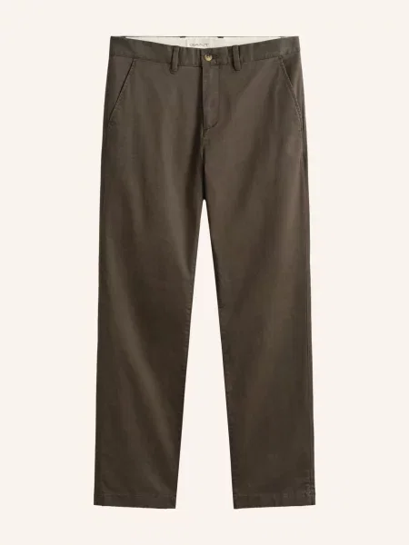 Gant Chino Kalhoty Regular Fit hnědá