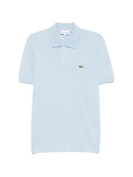 Tricou polo Lacoste cu autograf albastru