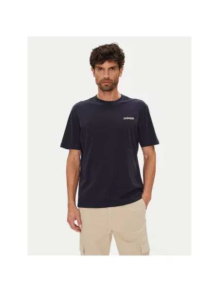 Napapijri T-shirt Smallbox Regular Fit tamnoplava