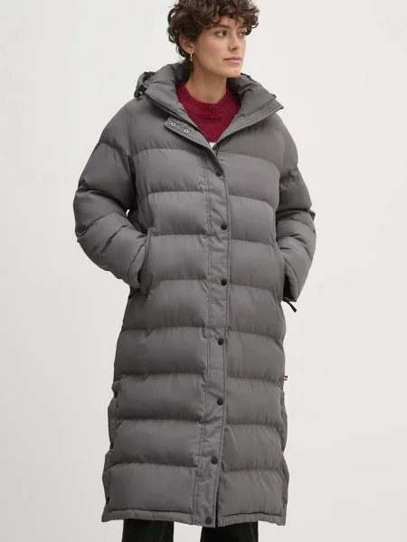 Pepe Jeans geaca BIBI LONG femei de iarna gri