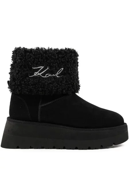 Botine Karl Lagerfeld cu platformă negru